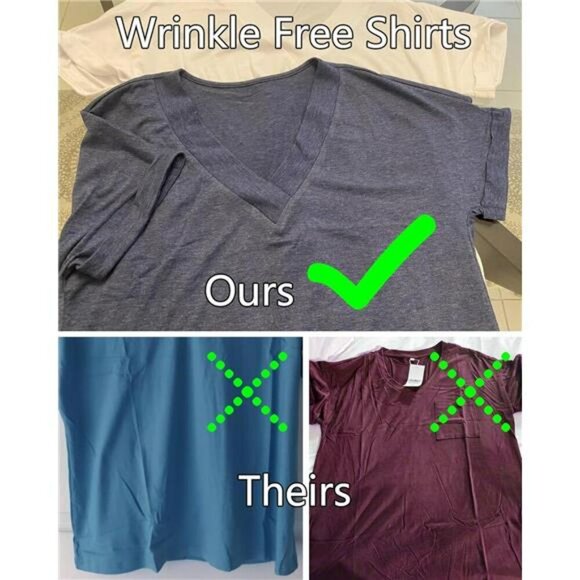 Womens V Neck Short Sleeve T Shirt Casual Summer Beach Vacation Top 2025 - Picture 3 of 7